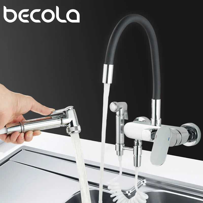 Brass Sink Taps Wall Mounted Basin Mixers Cold