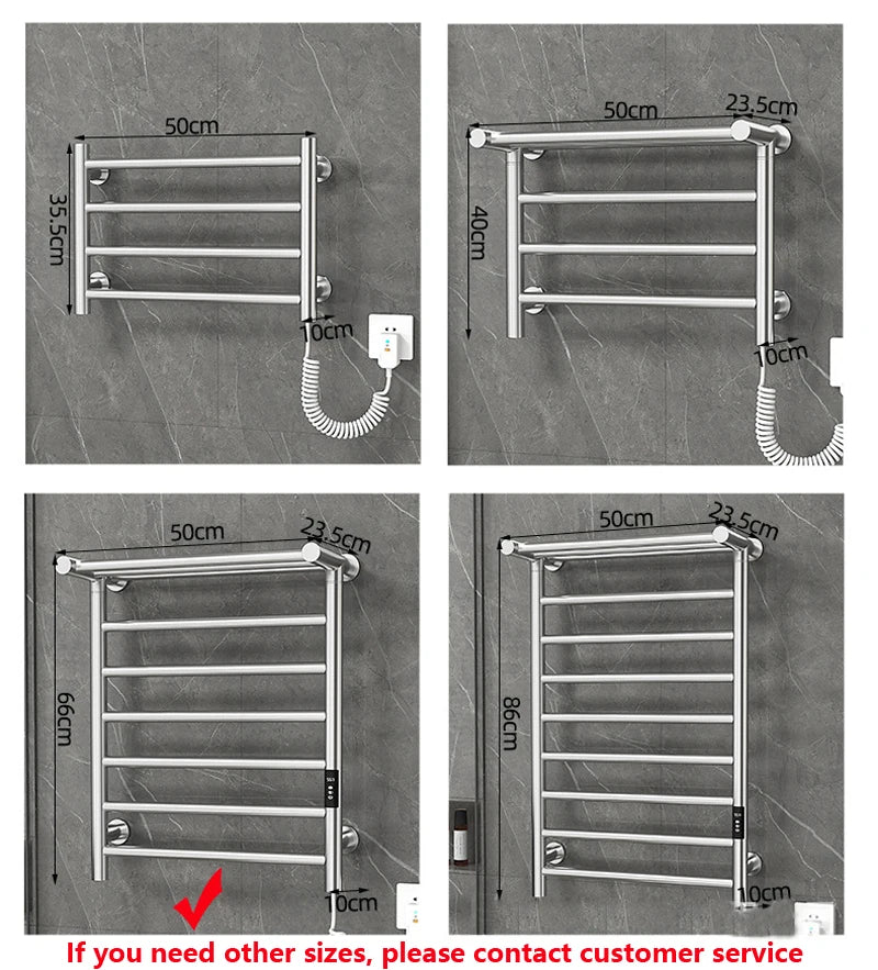Towel Warmer 304 Stainless Steel 30-70 Adjustment 1-9h