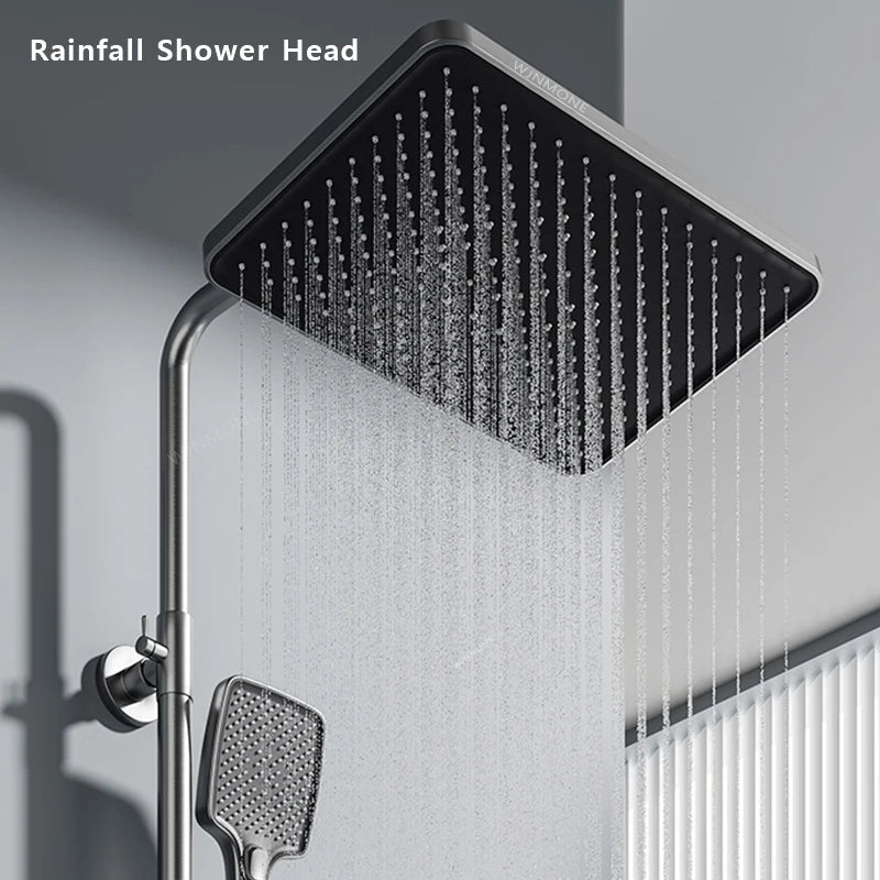Modern Bathrooms Shower System Glass Panel Bathtub Rain