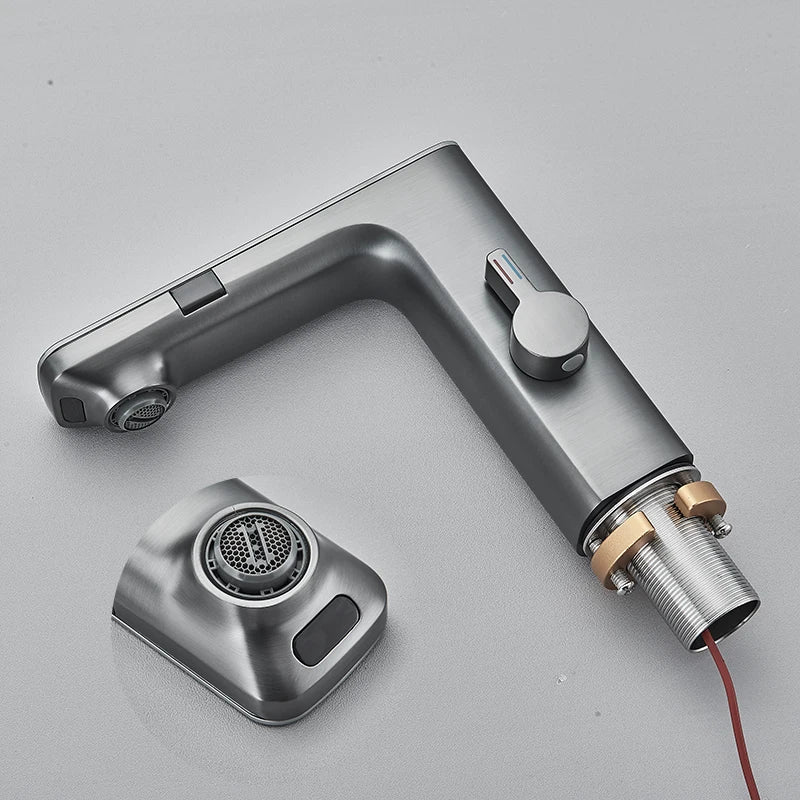 Smart Sensor Basin Faucet Digital Display Screen Cold
