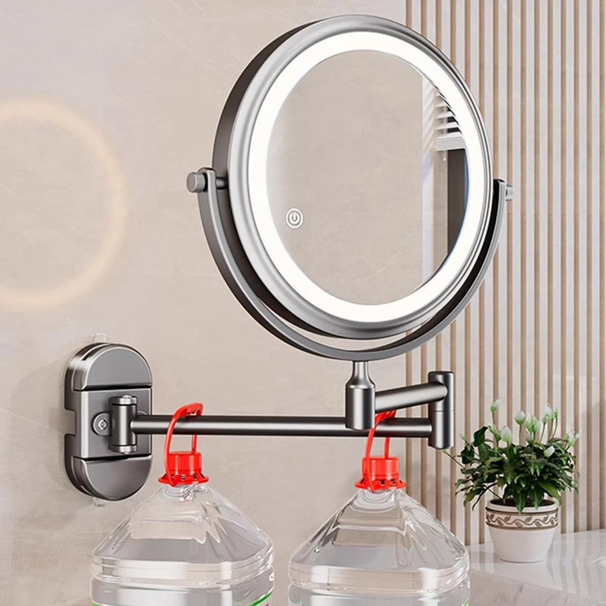 6/8 Inch Wall Mounted Makeup Mirror Extending Folding