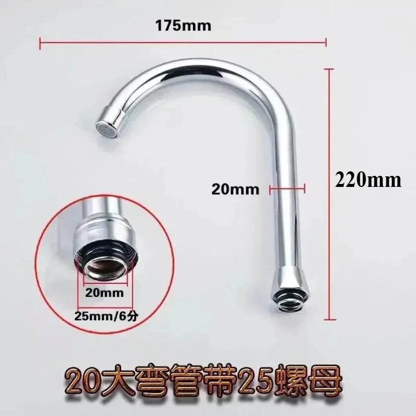 1pc Stainless Steel Sink Faucet Pipe Connection Saving