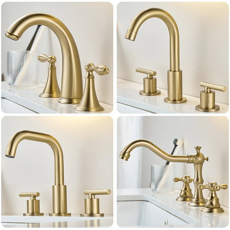 Nordic Style Basin Faucet Holes Bathroom Sink Faucet