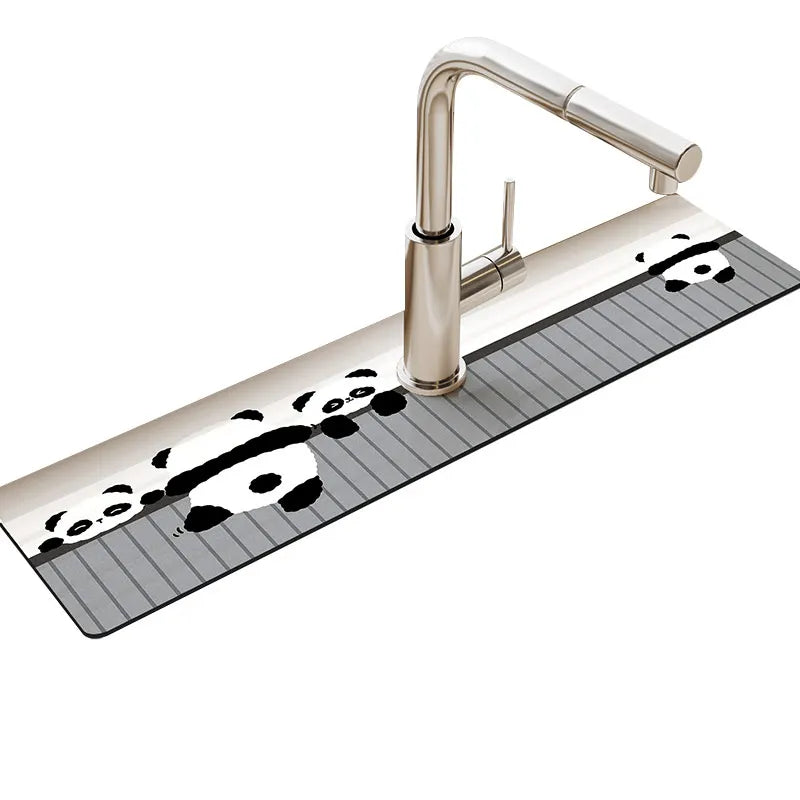 Sink Faucet Mat Drain Pad Absorbent Bathroom Splash