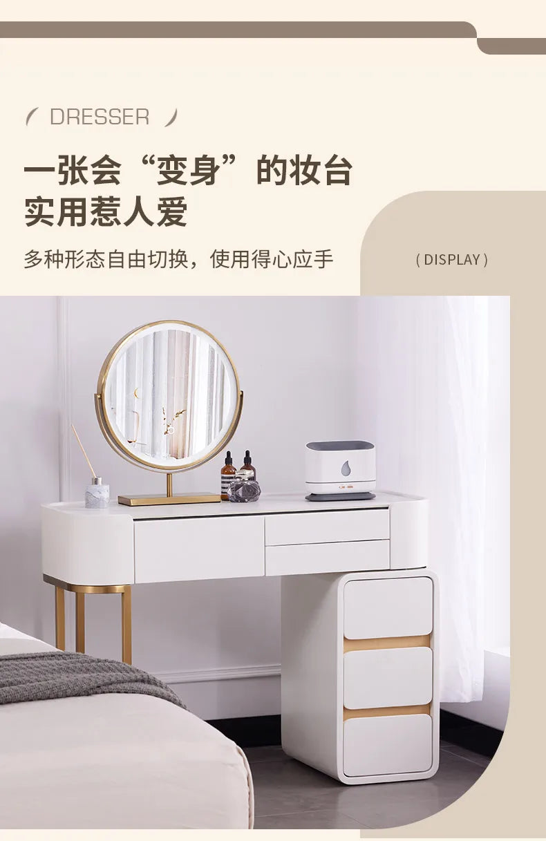 White Modern Vanity Table Living Room Makeup Vanity