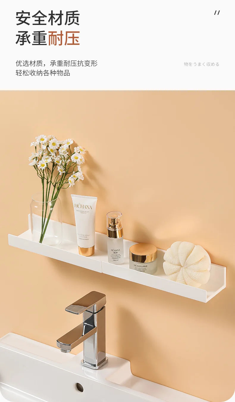 White Corner Shower Caddy No Drill Bathroom Shelf