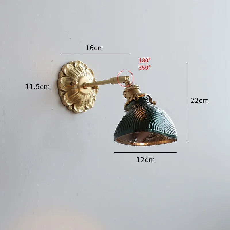Iwhd Nordic Modern Led Wall Lamps Sconce Copper