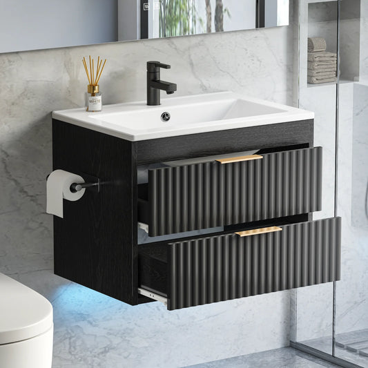 24 Floating Bathroom Vanity Sink Modern Wall Mounted