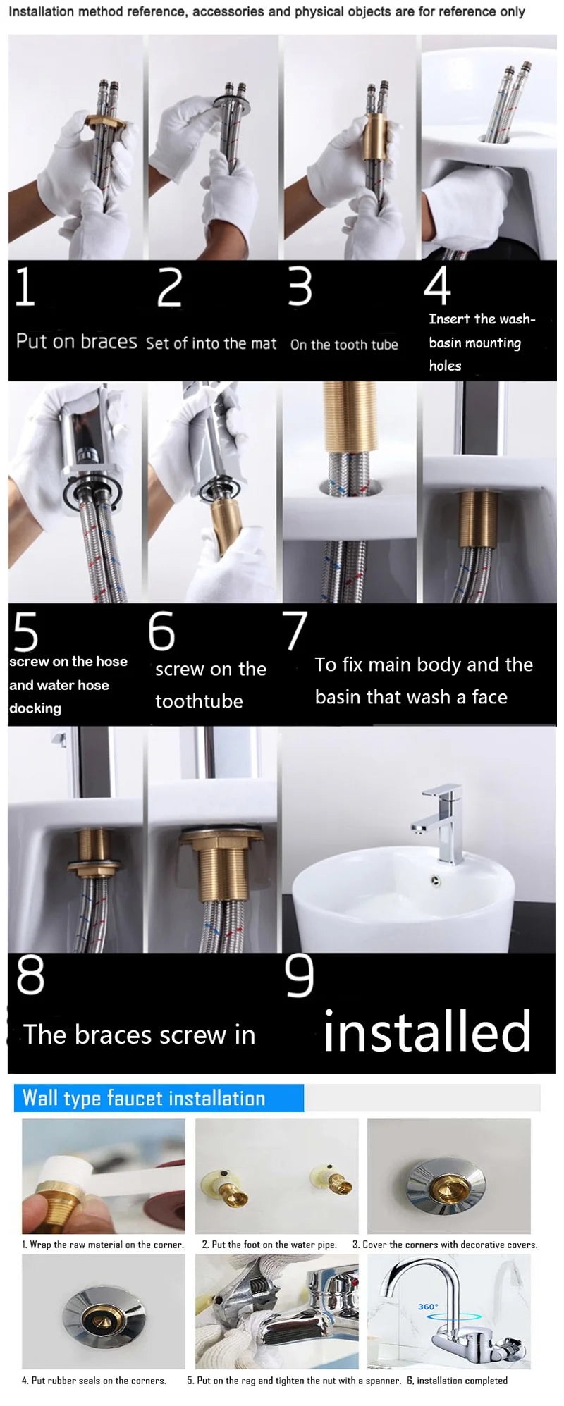 Becola Brushed Gold Basin Faucet Black Bathroom Mixer