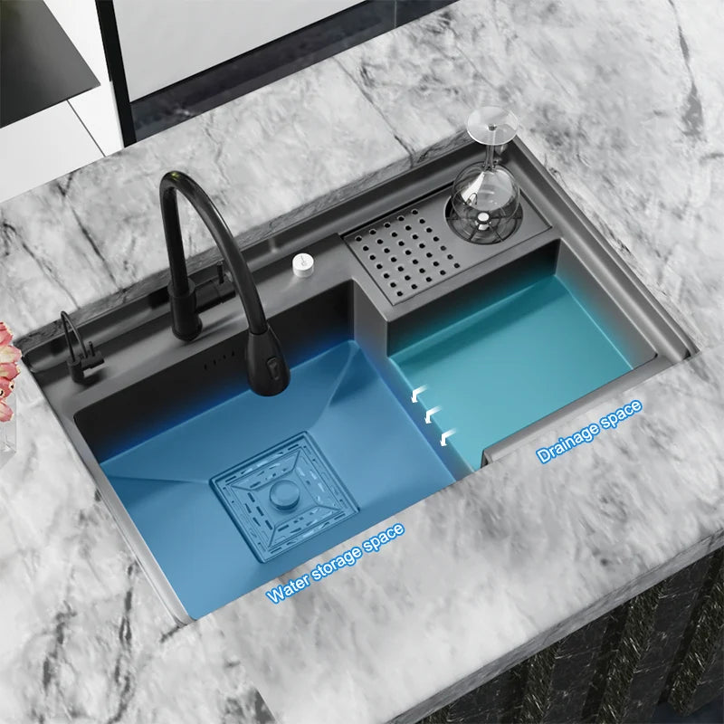 Stepped Stainless Steel Sink Cup Washer Large Slot