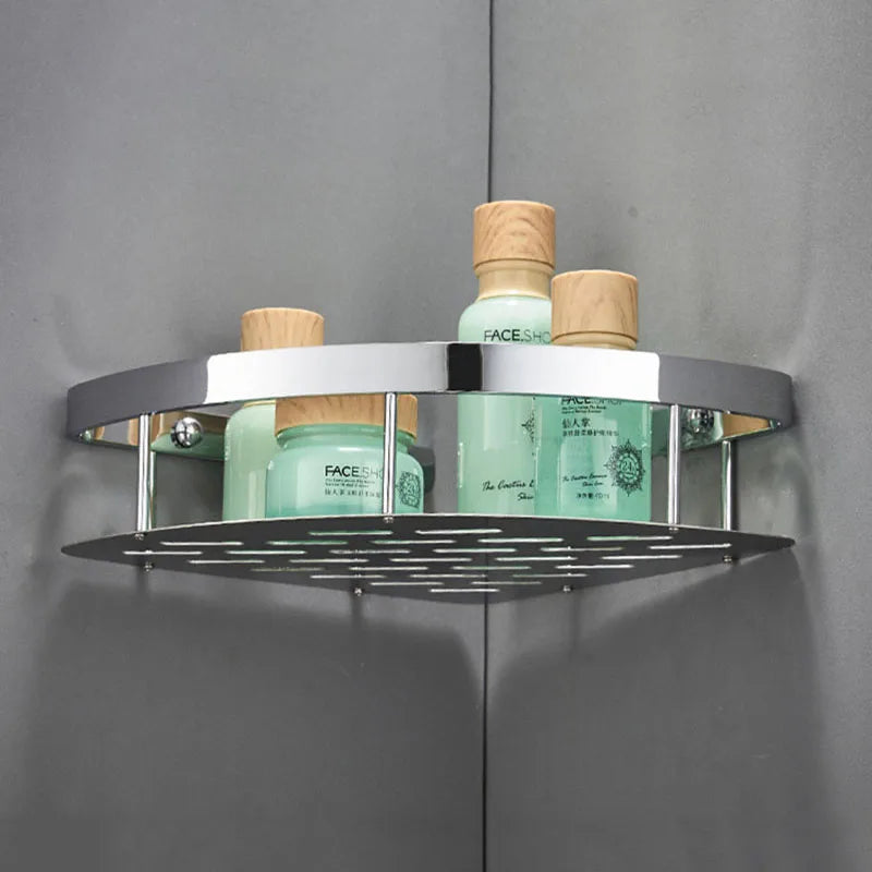 Bathroom Shelf Rose Gold Corner Shelf Shampoo Brass