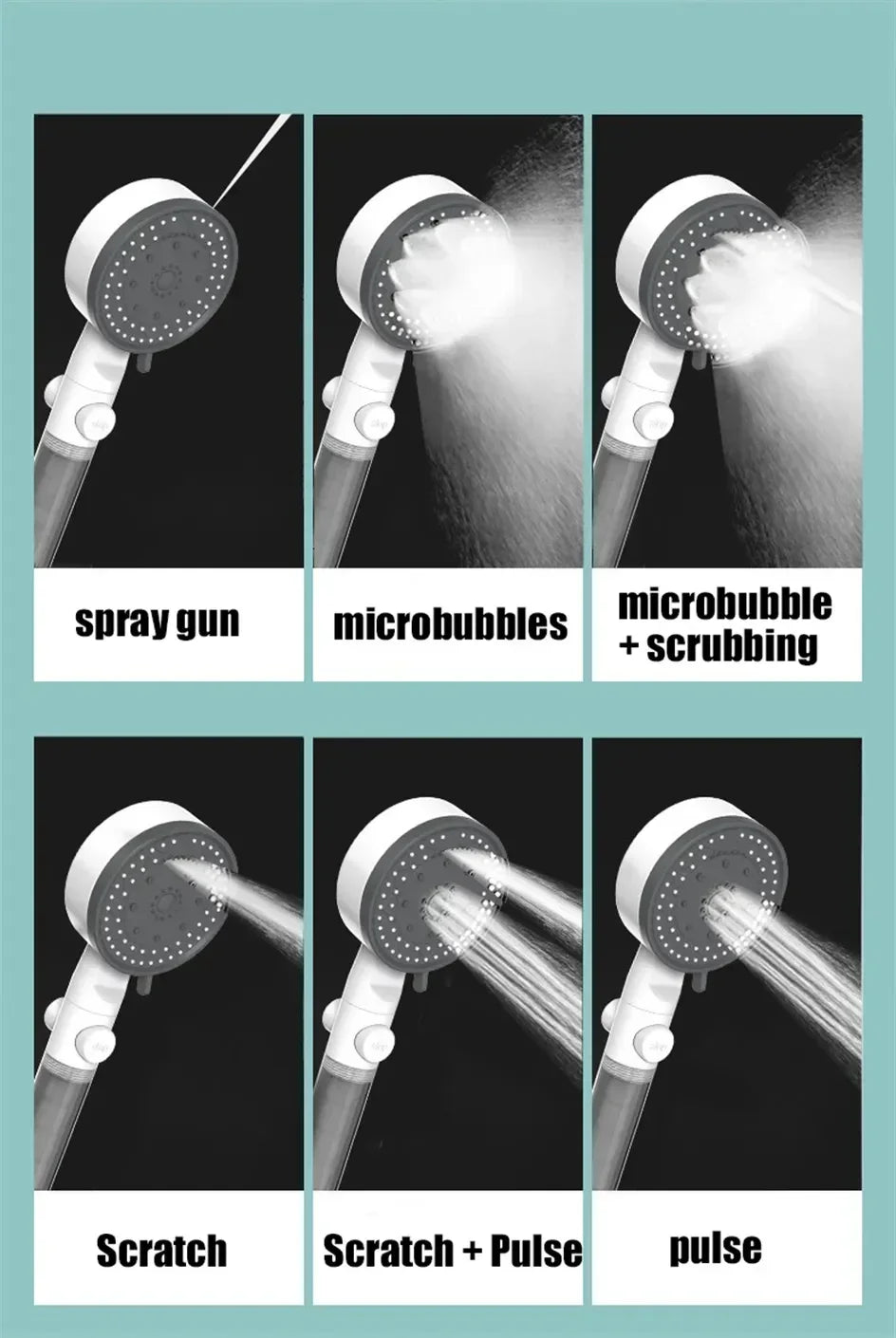 High Pressure Shower Head Handheld Bathroom Shower Filter
