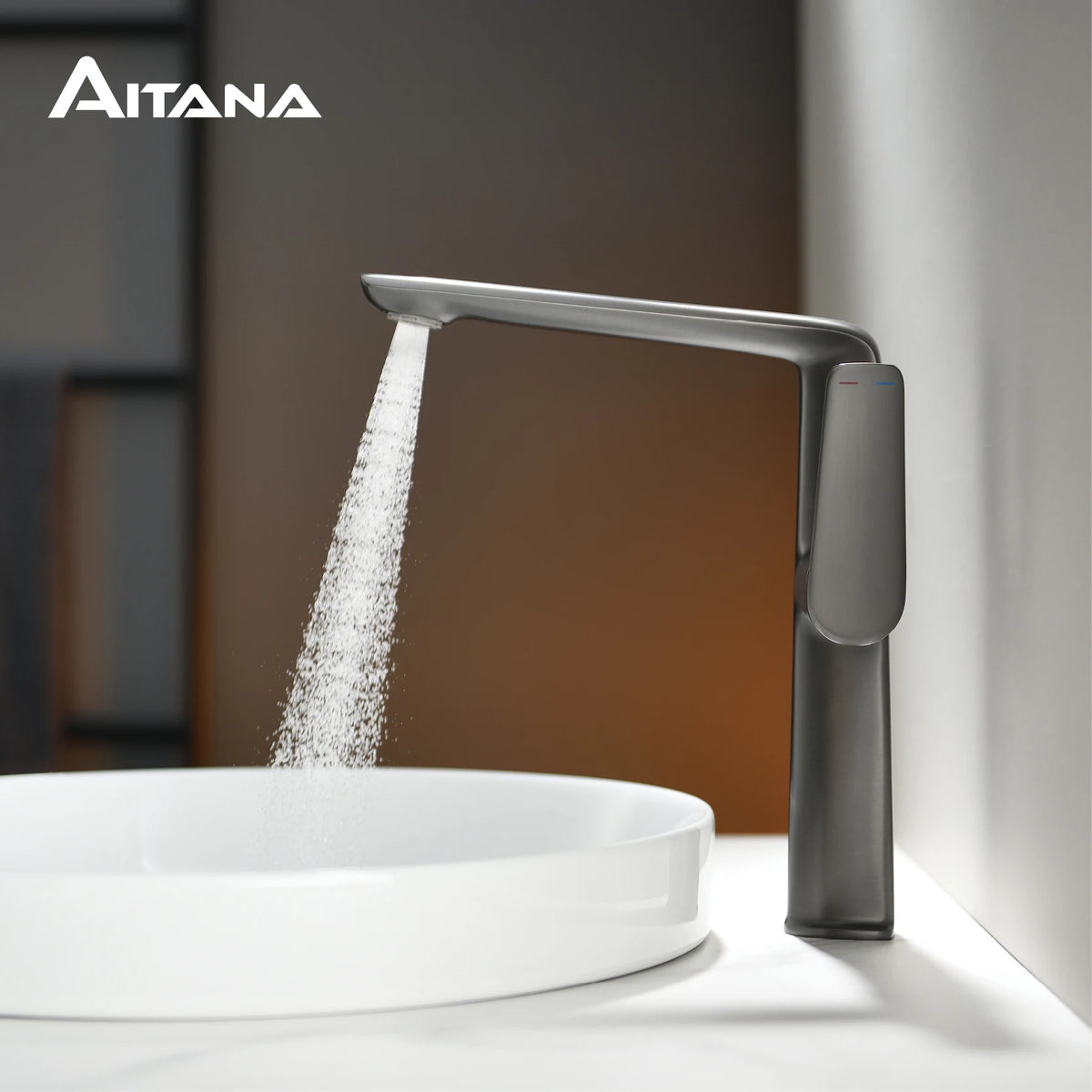 Aitana Luxury Chromium Brass Bathroom Faucet Simple Design