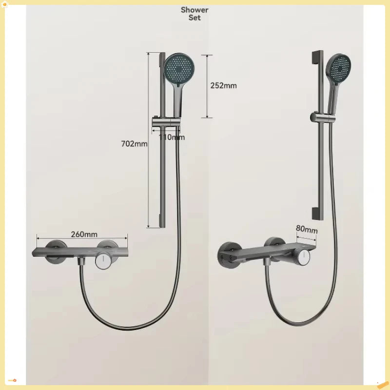 Knobbed Two Ways Water Outlet Simple Shower System