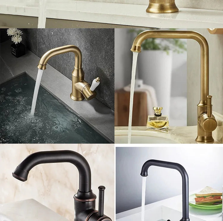 French Vintage Faucet Basin Sink Silver Cold Water