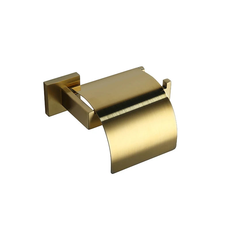 Gold Brushed Bathroom Hardware Towel Bar Rail Toilet