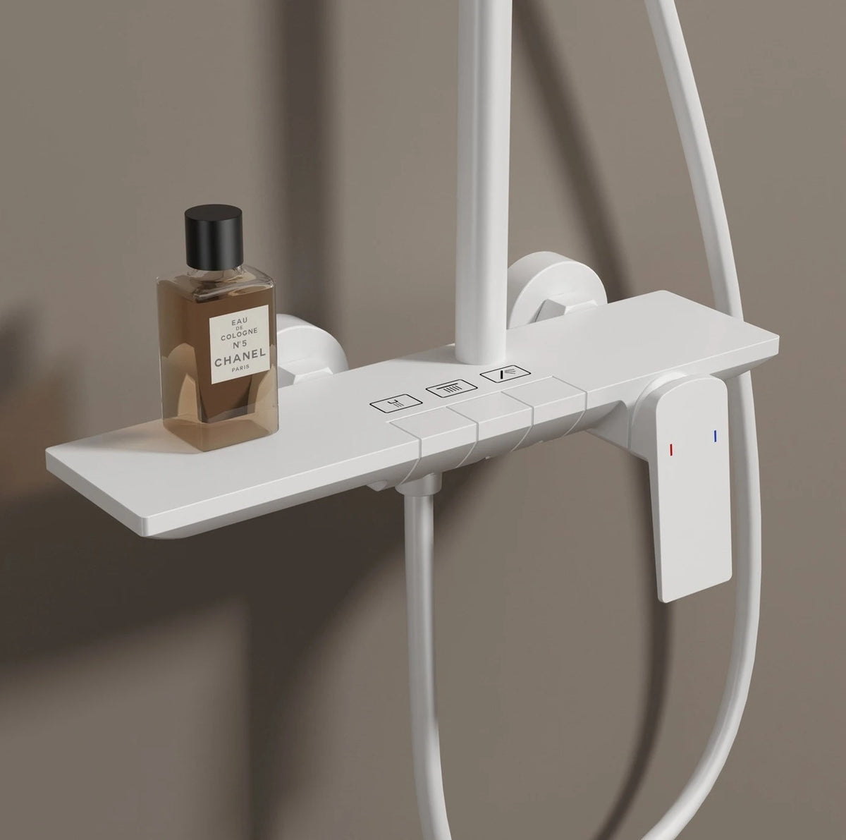 Rose Gold Piano Bathroom Shower System Solid Brass