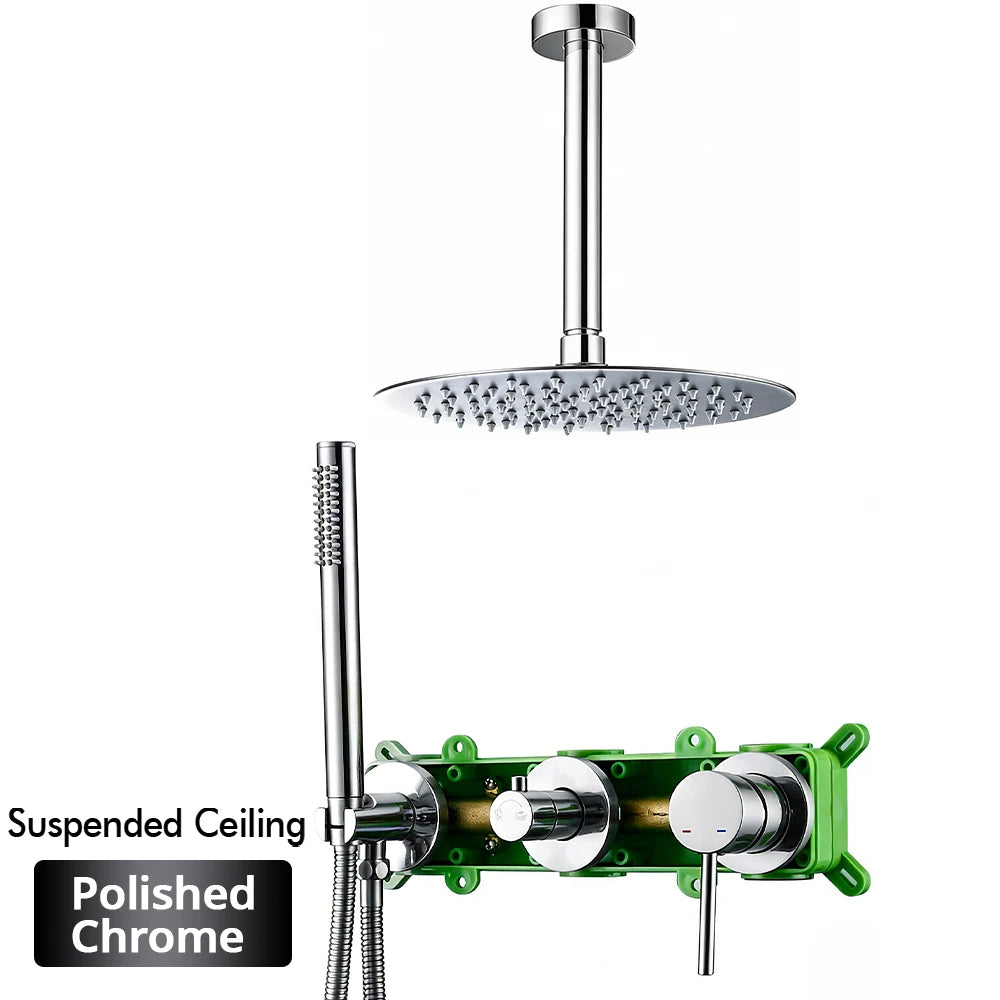 Gunmetal Shower Faucet 8-16 Embed Box Wall Mounted