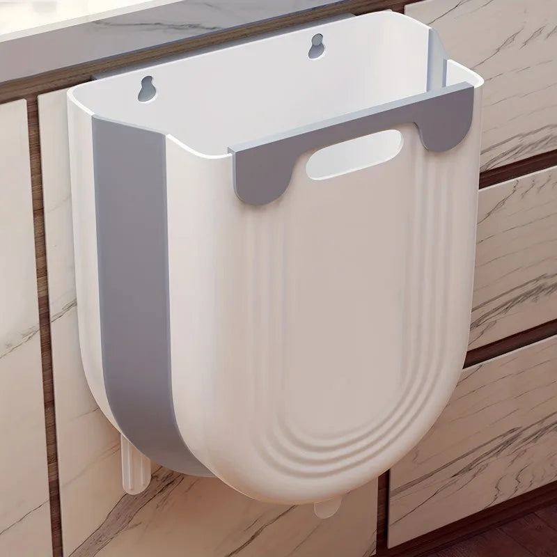 S/L Folding Hanging Trash Can Bathroom Cabinet Wall