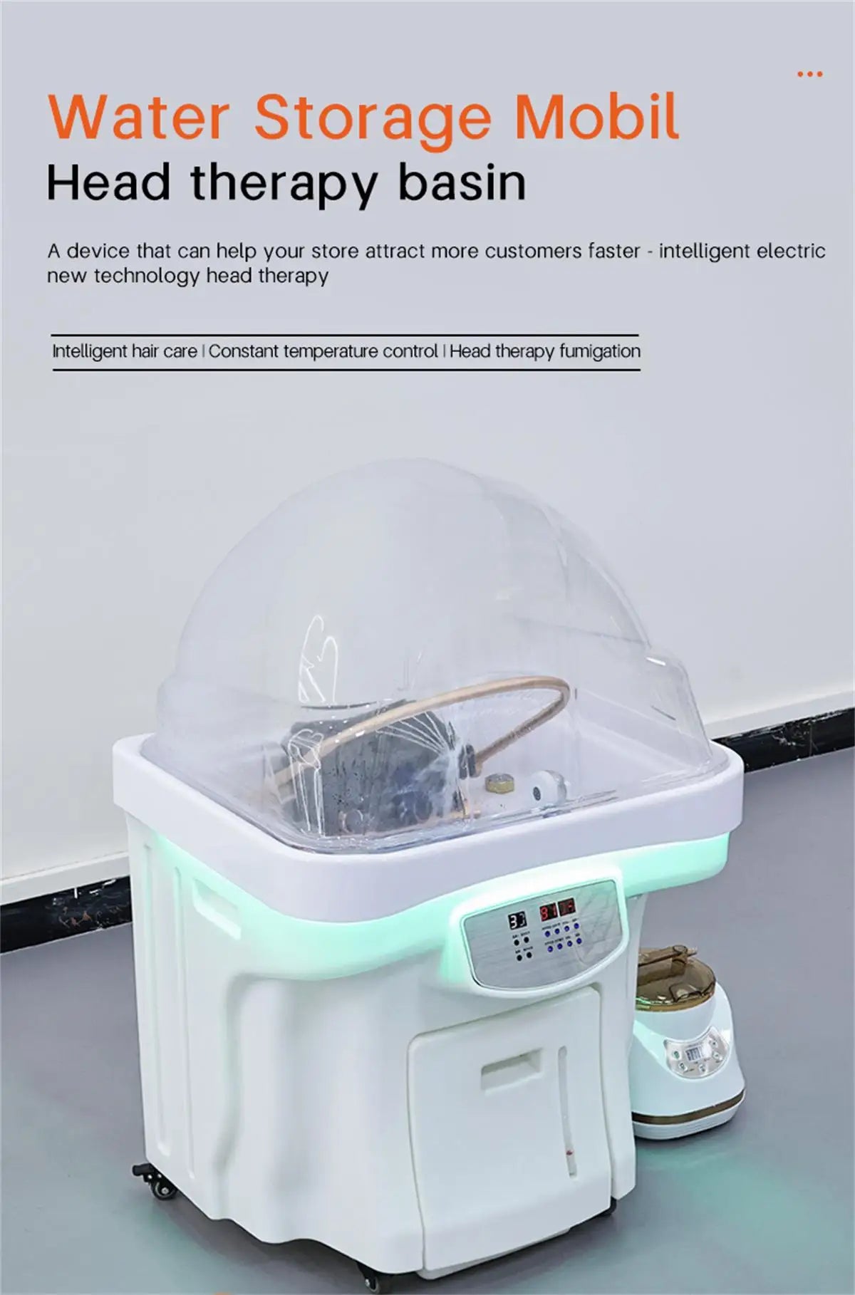 Convenient 60l Water Storage Head Spa Basin Water