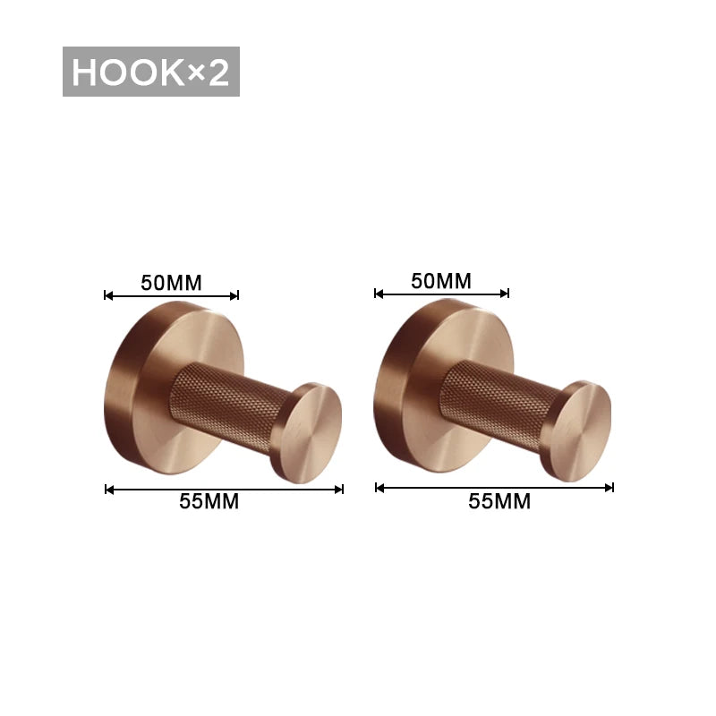 Brushed Rose Gold Toilet Brush Holder Toilet Paper