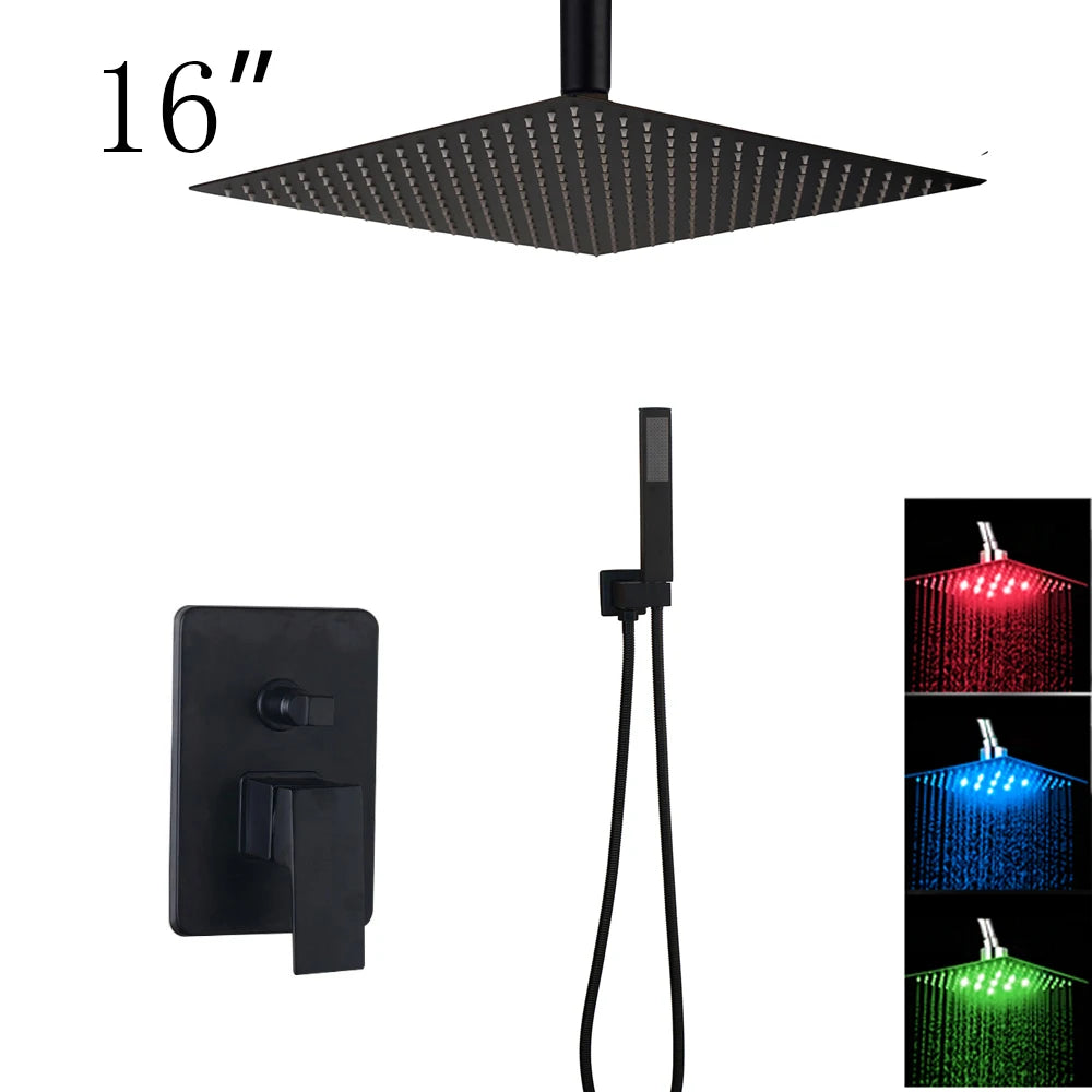 Kemaidi Bathroom 2-3 Way Shower Faucet Black 3-Functions