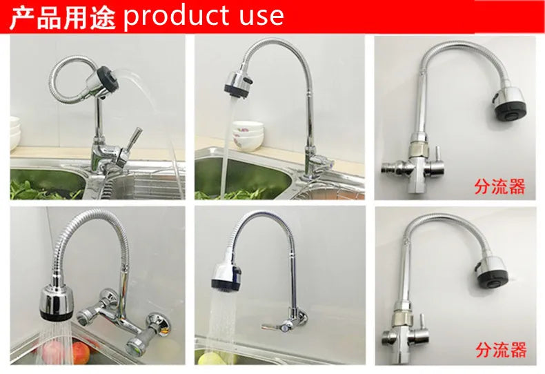 1pc Stainless Steel Sink Faucet Pipe Connection Saving