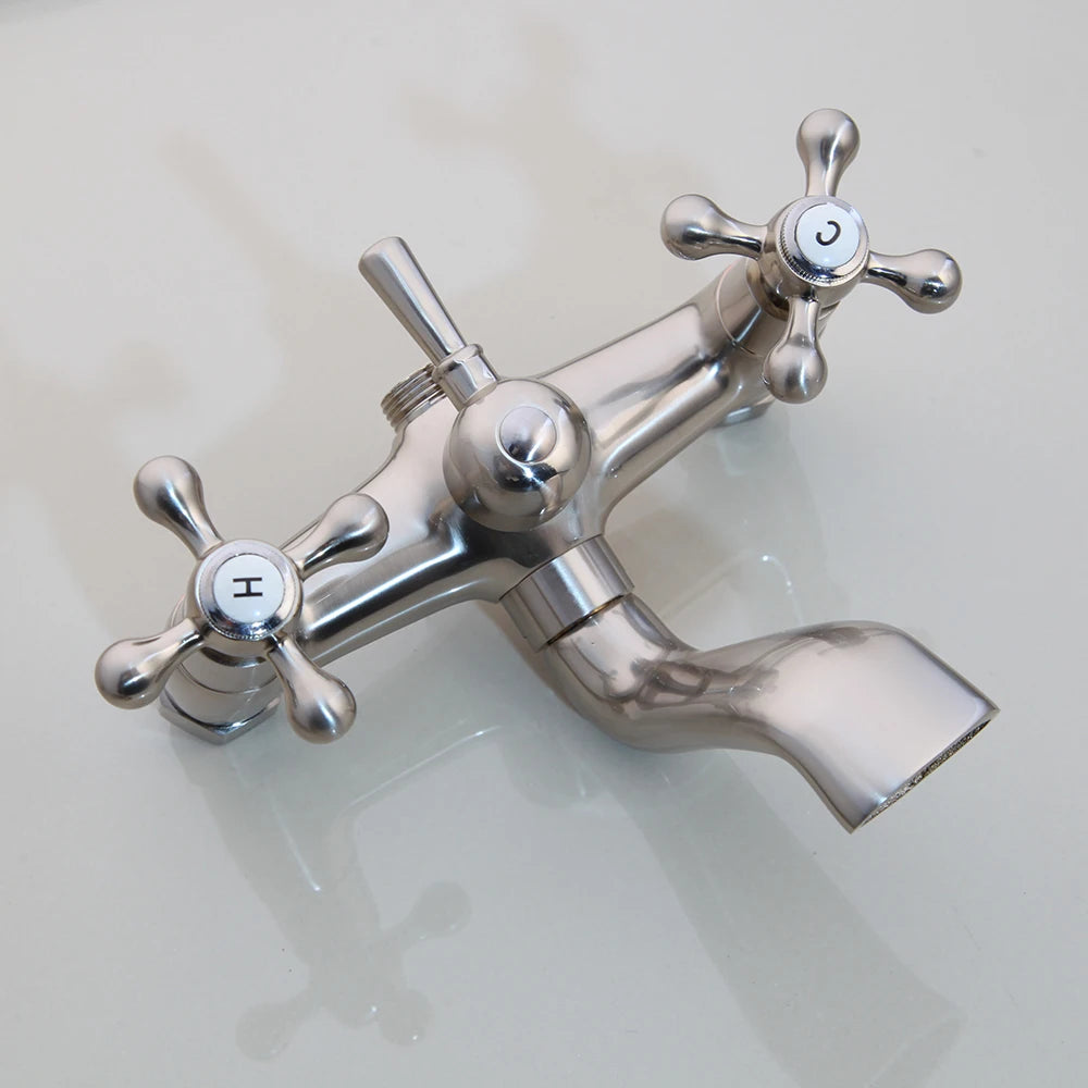 Kemaidi Shower Faucets Nickel Brushed Adjustable Rain Shower