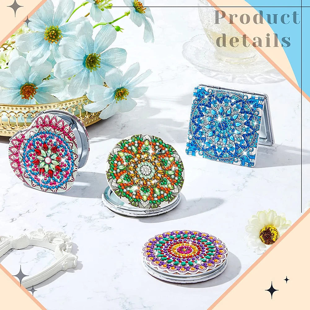 Diy Diamond Art Mosaic Makeup Mirror Cross Stitch