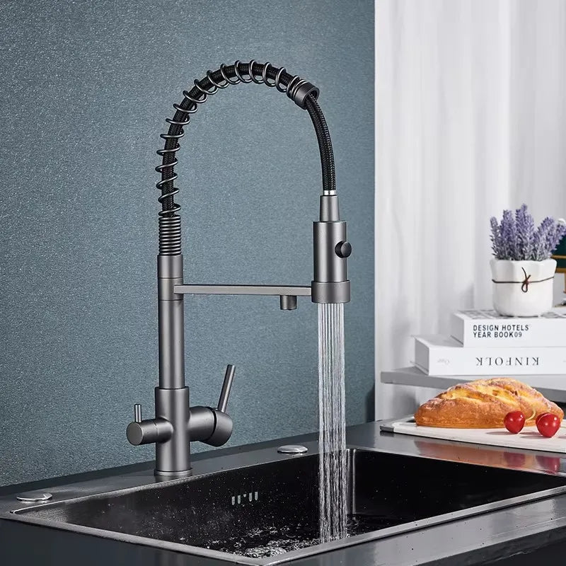 Zappo Gold Waterfall Faucet Roman Handheld Shower Deck