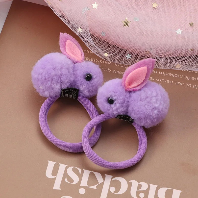 2-Pack Cute Hairball Rabbit Towel Ring Rabbit Hair