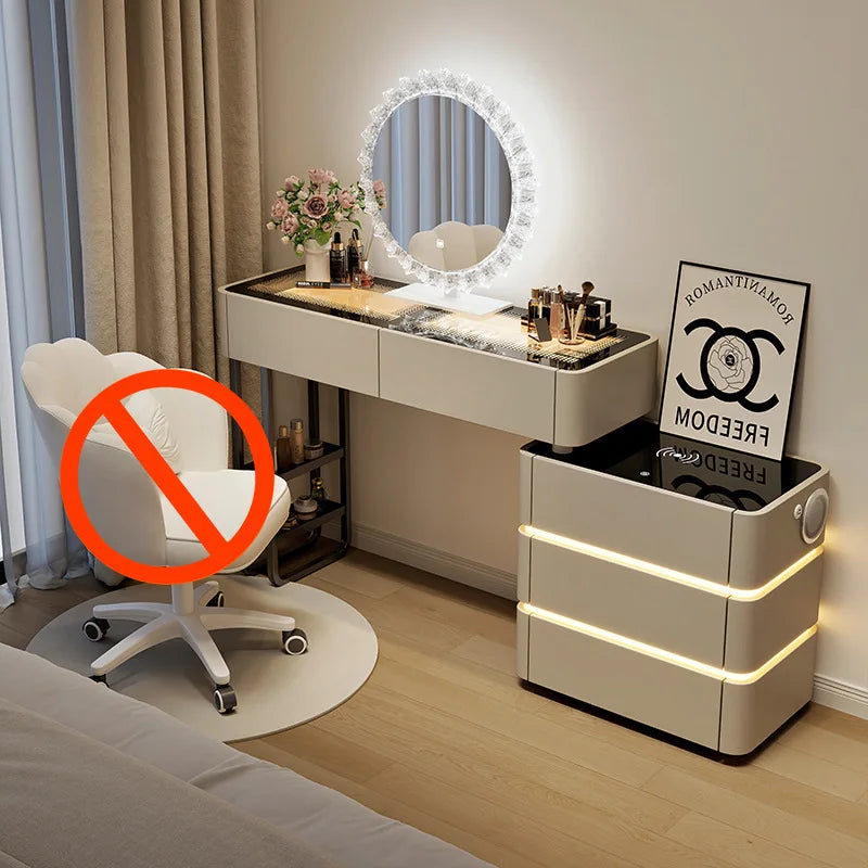 Modern Dressing Table Vanity Desk Wireless Charge Station