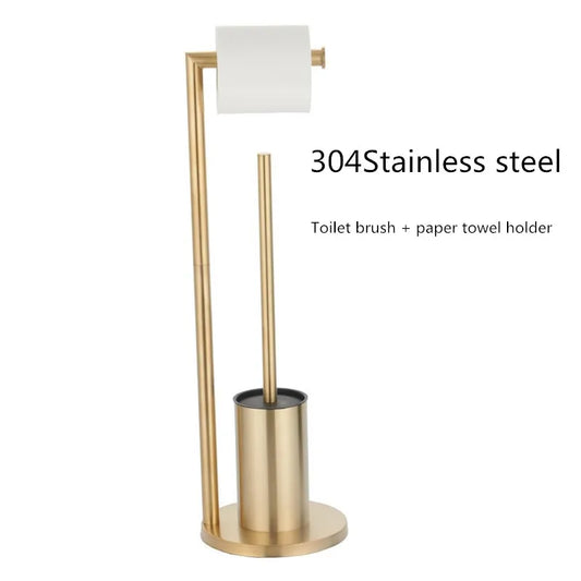 Floor-To-Ceiling Toilet Brush Holder Stainless Steel Toilet