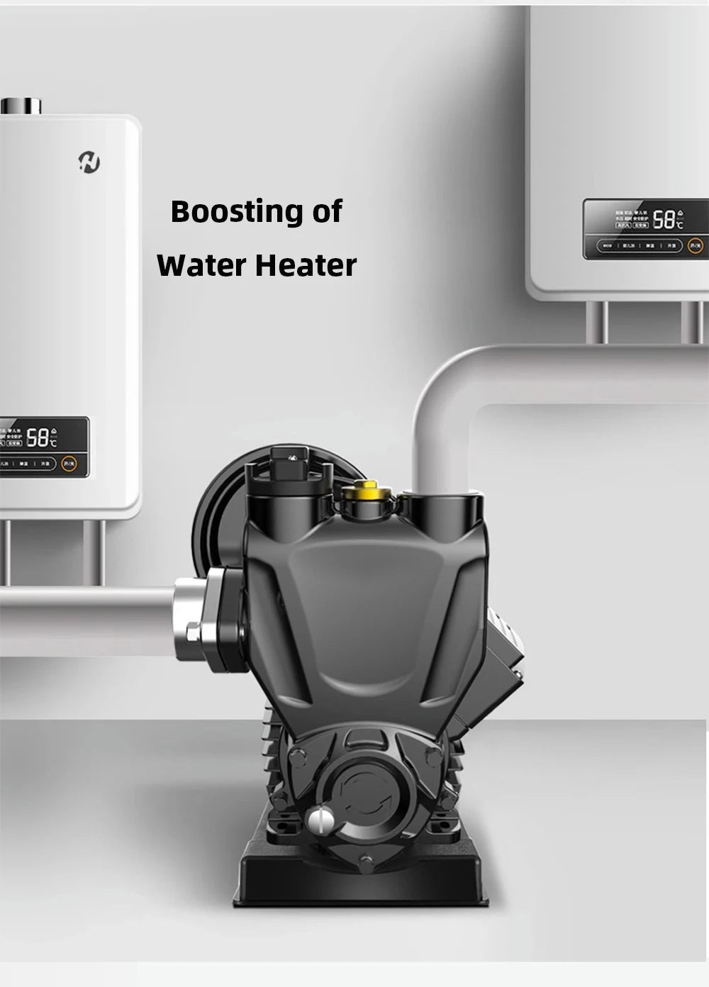 220v Digital Display Booster Pump Automatic Tap Water