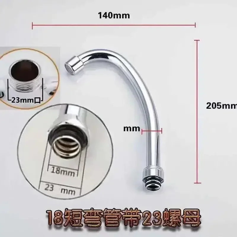 1pc Stainless Steel Sink Faucet Pipe Connection Saving