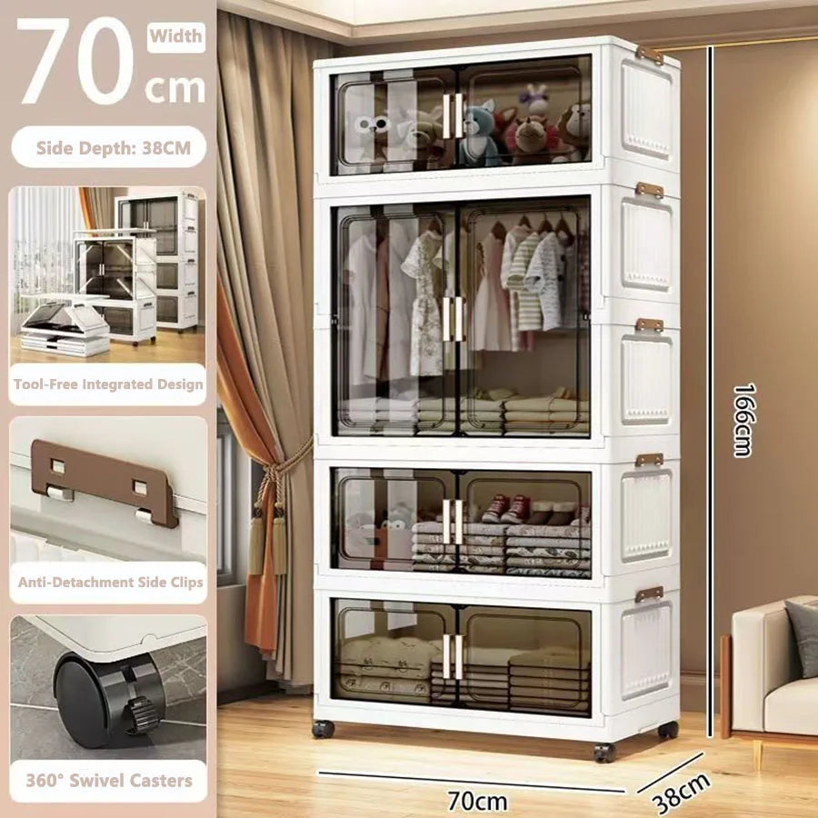 Multi-Functional Folding Storage Cabinet Doors Office Bathroom