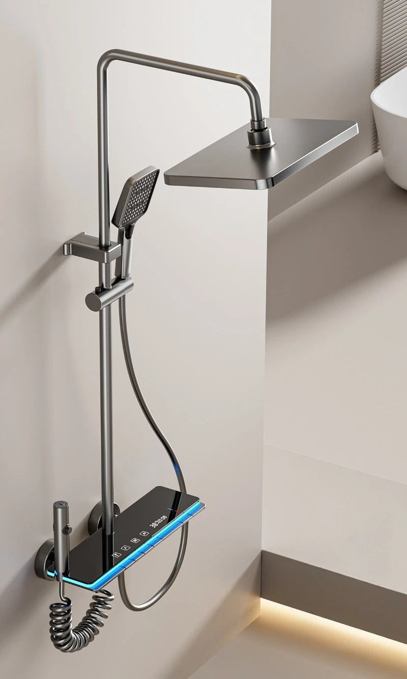 Grey Shower System Ambient Light Intelligent Digital Shower