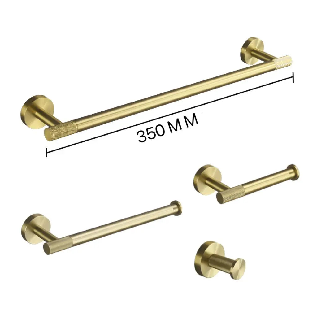 Brushed Gold Towel Bar Toilet Seat Rack Robe