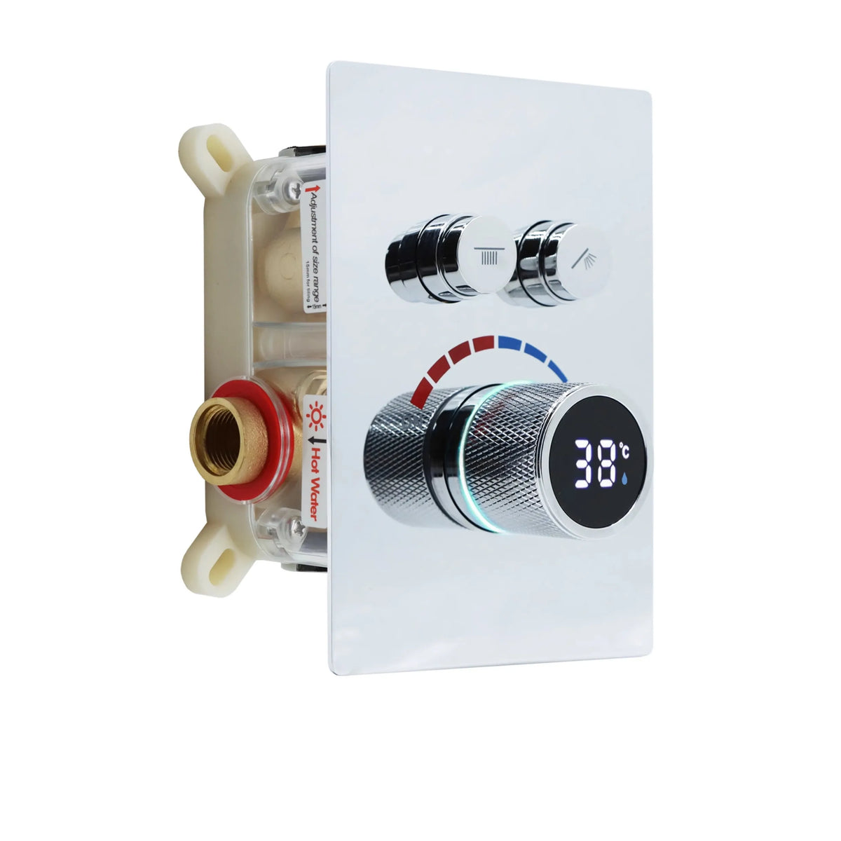 Digital Or Way Water Out Wall Mounted Black