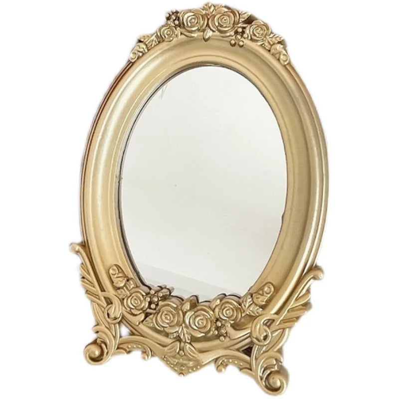 Rustic French Palace Style Carving Frame Table Mirror