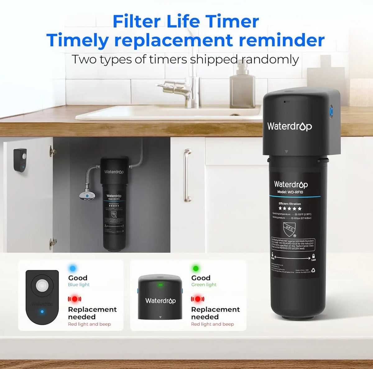 Waterdrop 10ua Under Sink Water Filter System Reduces