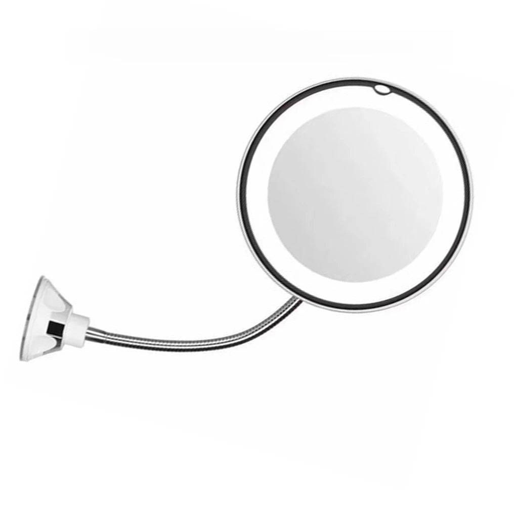 Led Makeup Mirror 10x Magnifier & Flexible Gooseneck