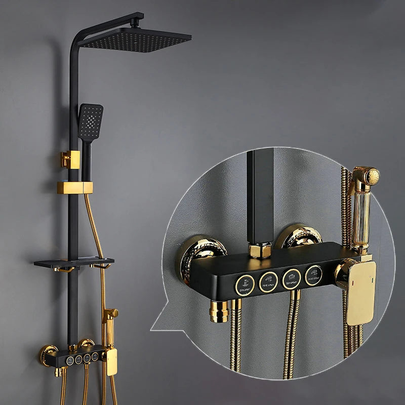 Smart Thermostatic Digital Bathroom Shower 12 Inch Rainfall