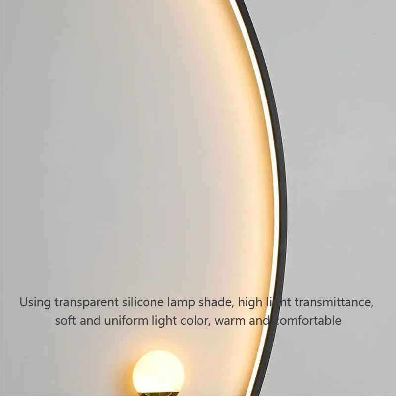 Modern Led Simple Art Bedroom Bedside Wall Lamp