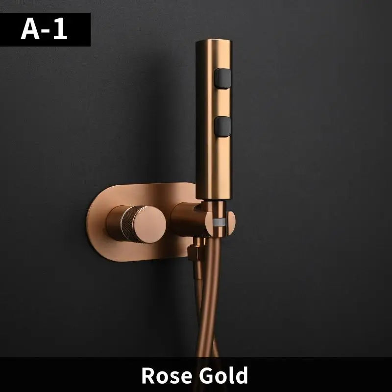 Brass Wall Mount Toilet Bidet Sprayer Faucet Cold