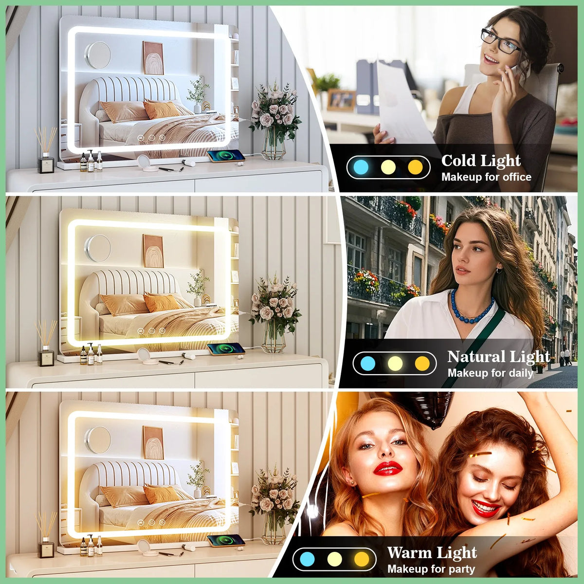 80cm Dressing Table Led Hollywood Vanity Mirror Large