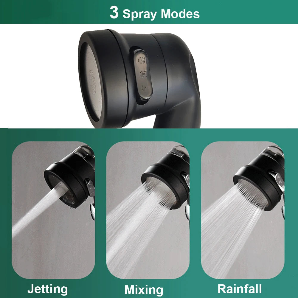 Black Silver Faucet Extender Shower Head Sink Basin