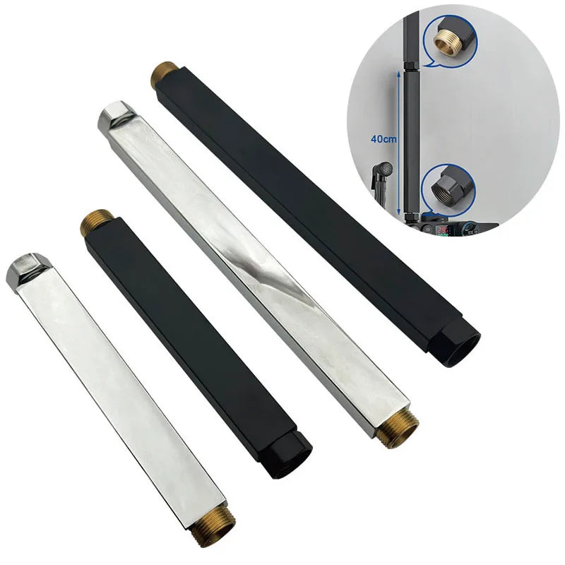 20/30/40/50cm Square Extension Tube G3/4 Bathroom Shower Faucet