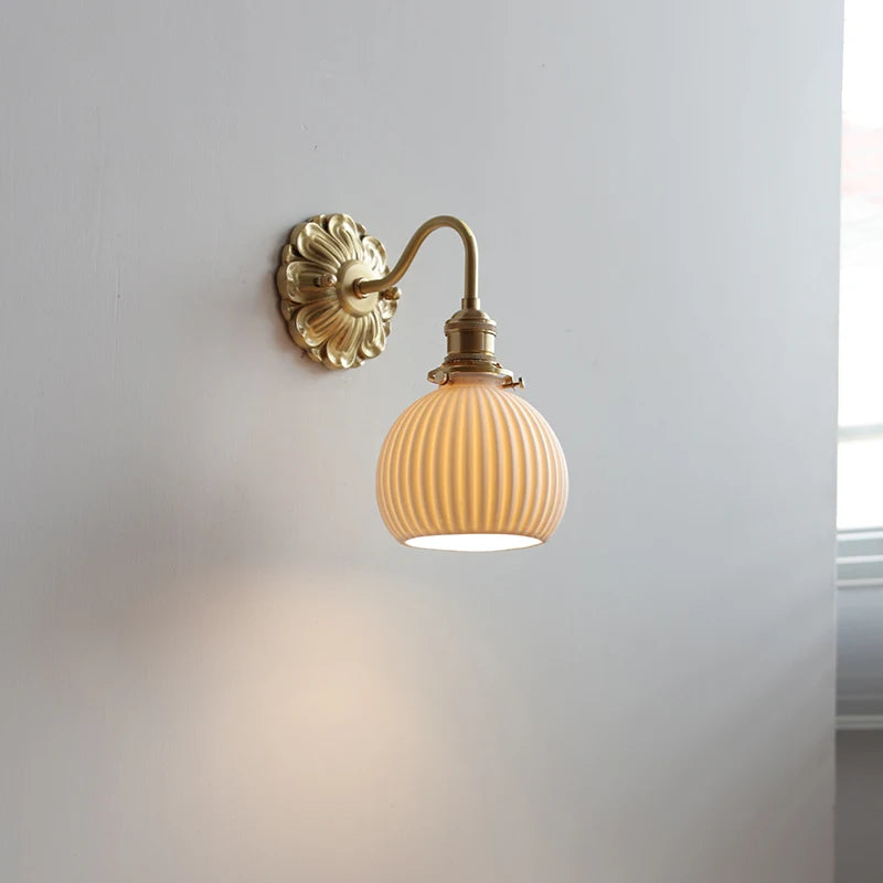 Iwhd Nordic Modern Led Wall Lamps Sconce Copper