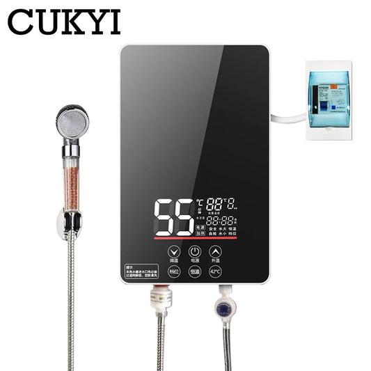Cukyi Electric Tankless Water Heater 6000w Instant Heating